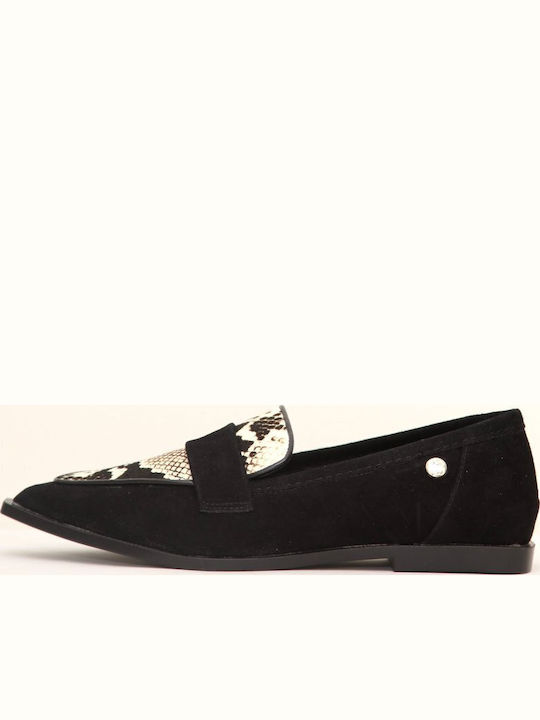 Δερμάτινα Γυναικεία Loafers σε Μαύρο Χρώμα