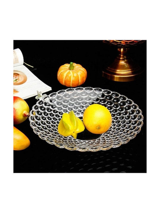 Servierschüssel Rund Glas Transparent mit Durchmesser 24cm
