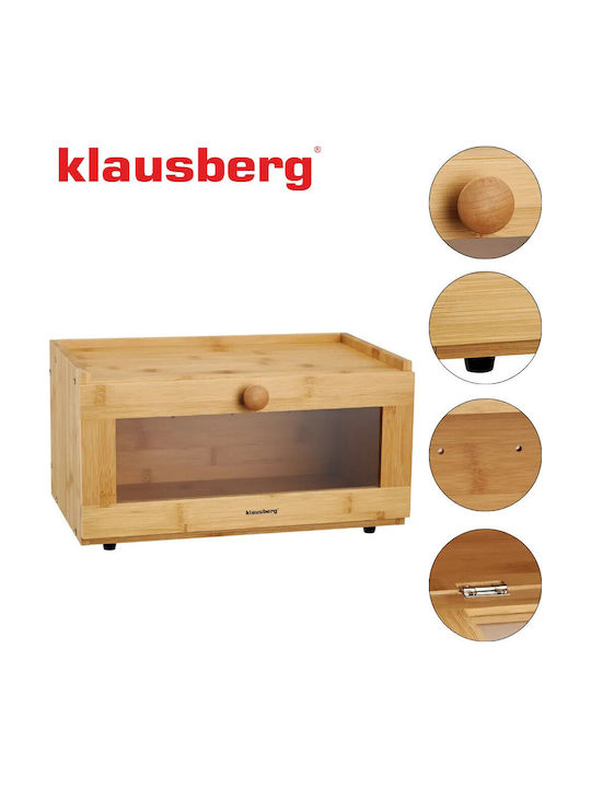 Klausberg Хлябохранилище Пластмасово Кафяво 35.5x24x18см
