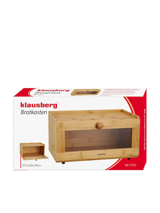 Klausberg Хлябохранилище Пластмасово Кафяво 35.5x24x18см