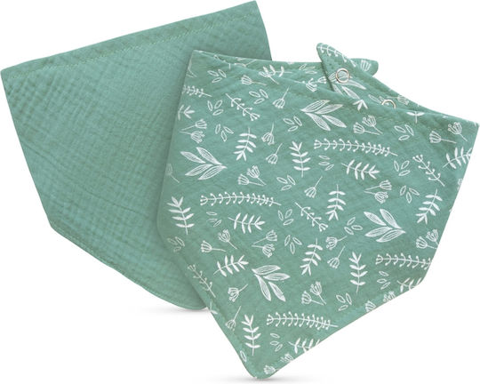 Baboo Bandana din 100% Bumbac Verde 2buc