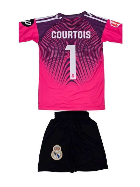 Παιδικό Σετ Ποδοσφαίρου Courtois Real Mardid Special Edition Φούξια Balón De Oro Unisex Παιδικά Fj8493