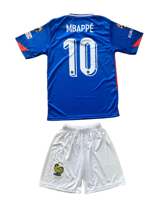 Παιδικό Σετ Ποδοσφαίρου Mbappe Εθνική Γαλλίας Euro2024 Μπλε Balón De Oro Unisex Fj107