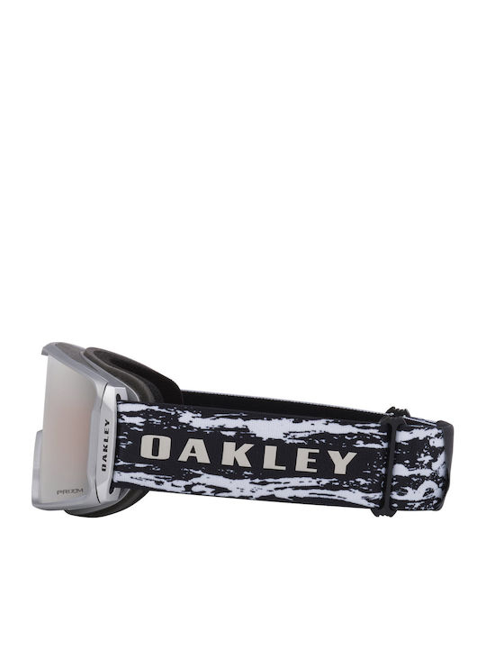 Oakley Line Miner Mască de Schi și Snowboard pentru Adulți Neagră cu Lentilă Neagră