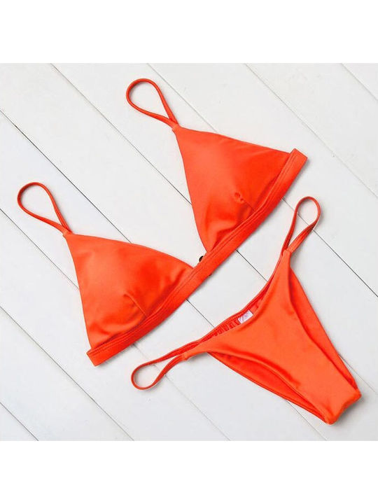 Set Bikini Brazil Πορτοκαλί.