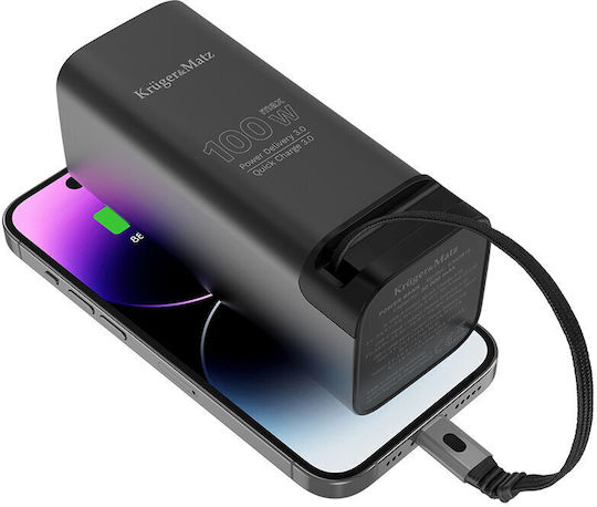 Kruger & Matz Baterie Externă 20000mAh 100W Power Delivery Încărcare Rapidă Neagră