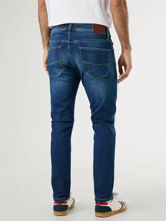 Track Ανδρικό Παντελόνι Τζιν με Slim Straight Εφαρμογή Μπλε