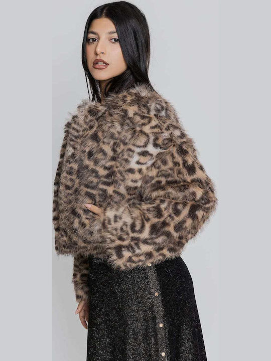 Women's Short Fur Animal Print