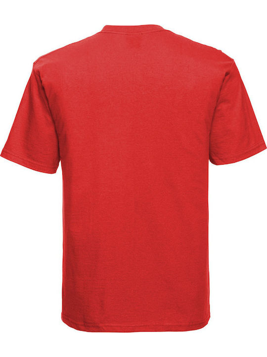 Jhk T-shirt Ανδρικό Διαφημιστικό T-shirt Κοντομάνικο σε Κόκκινο Χρώμα