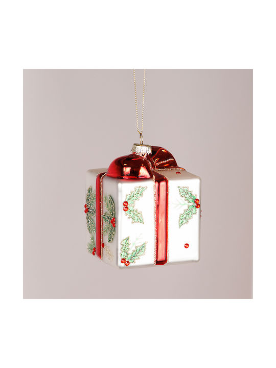 Hanging Ornament Gift White 7.2x8.5cm