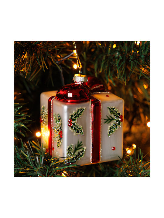 Hanging Ornament Gift White 7.2x8.5cm
