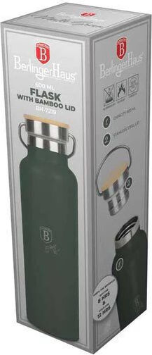 Berlinger Haus Bottle Thermos Stainless Steel 600ml Matt Green