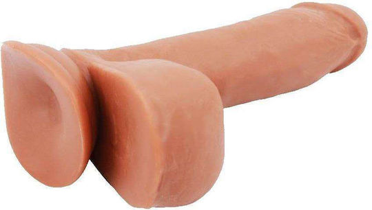 Chisa Novelties Fornicator Glass Dildo with Balls and Suction Cup Flesh 19cm