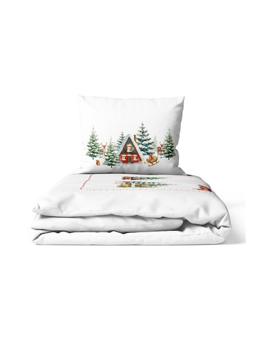 Lenjerii Deosebite Set Husă de Pilotă Bumbac Single cu Față de Pernă & 1 Cearsaf 160x220 Cabin