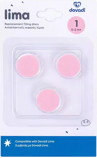 Dovadi Replacement Heads for Baby Electric Nail File 3 Pieces Pink