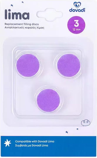 Dovadi Replacement Heads for Baby Electric Nail File 3 Pieces Purple
