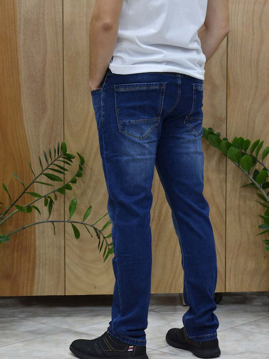 Herren Jeanshose Elastisch Blau