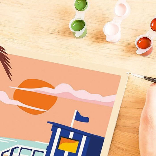 Ravensburger Creart Set De Colorat Paint By Numbers Adulți Cabana De Plajă