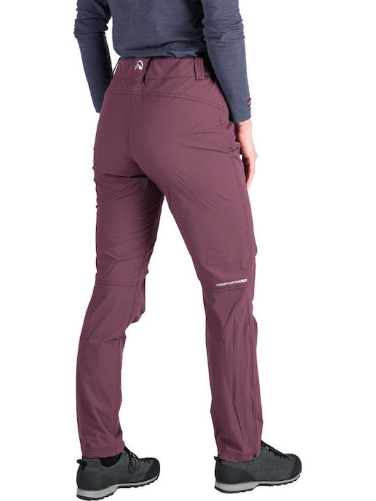 Northfinder Stretch Women's Hiking Long Trousers Purple