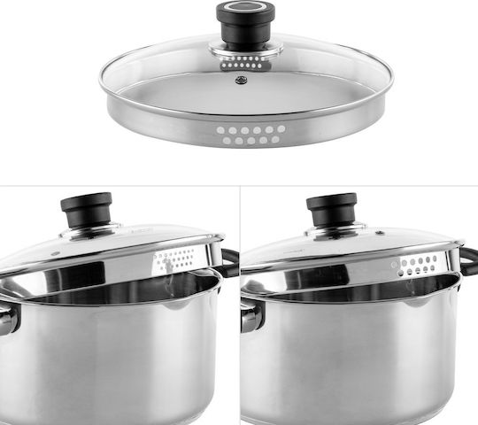 Luigi Ferrero Βαθιά Ανοξείδωτη Κατσαρόλα 5.4lt / 24cm
