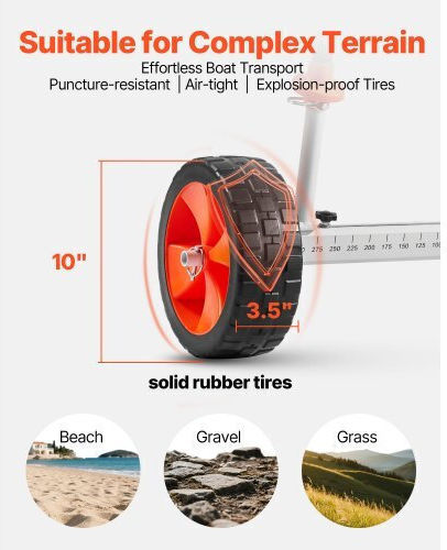 Vevor CZSPHTTC10INTL5QS001V0 Canoe & Kayak Trolley