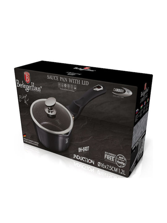 Berlinger Haus Metallic Line Carbon Pro Edition Κατσαρολάκι Γάλακτος από Αλουμίνιο 1.2lt / 16cm