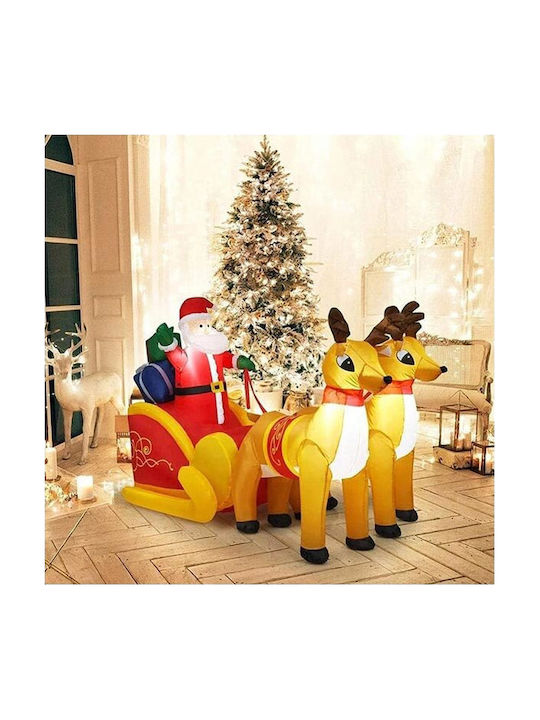 Inflatable Illuminated Santa Claus in Sleigh 220x130x110cm