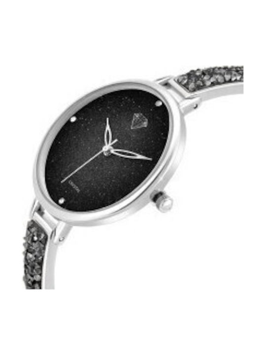So Charm Women's Watch with Black Metal Bracelet