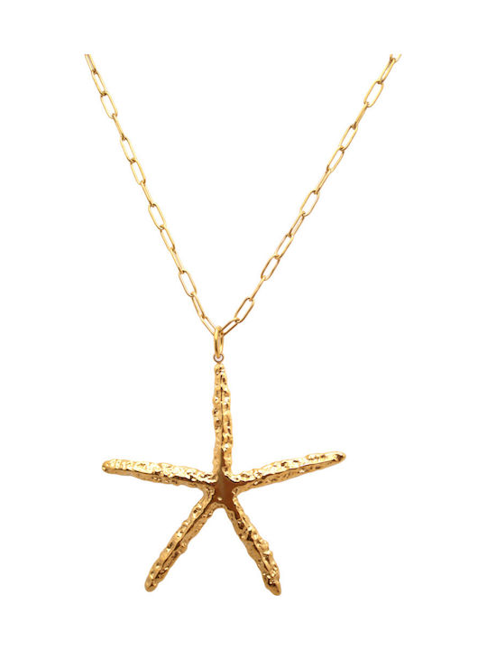 Eluna Necklace Made of Gold Plated Steel