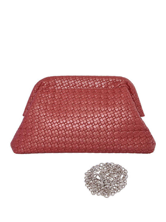 Celestino Gentă Dama Clutch Embosată Burgundy