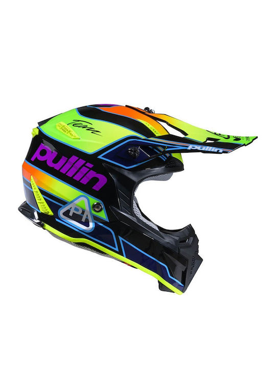 Pull-In MX Team Neon Children's Motorcycle Helmet Motocross ECE 22.06 1310g