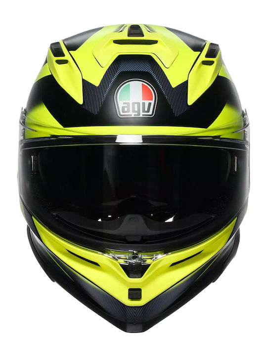 AGV K7 MPLK Glimpse Matt Black/Yellow Fluo Κράνος Μηχανής Full Face ECE 22.06 1450gr με Sunvisor