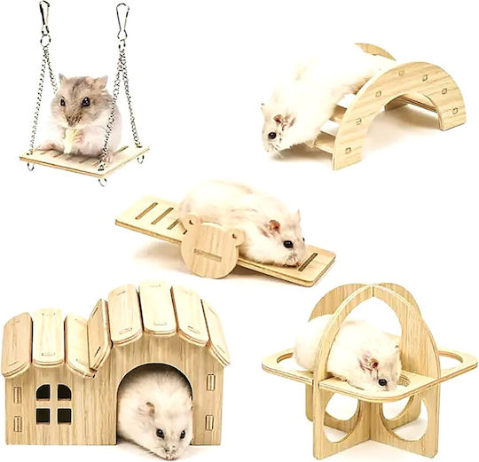 Wooden Hamster House – L15xW9.5xH18cm