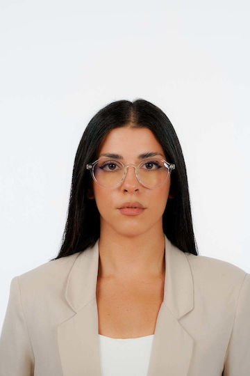 Blue Light Blocking Glasses Red Raven Series O Clear