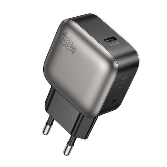 Lamtech Φορτιστής Χωρίς Καλώδιο με Θύρα USB-C 20W Power Delivery / Quick Charge 2.0 / Quick Charge 3.0 Γκρι (LAM980466)