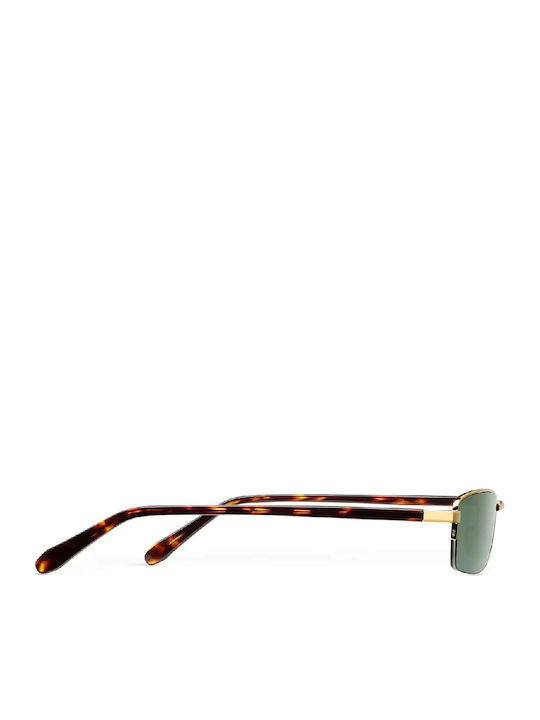 Meller Dumi Unisex Sunglasses With Gold Metallic Frame And Green Lens DM-GOLDOLI