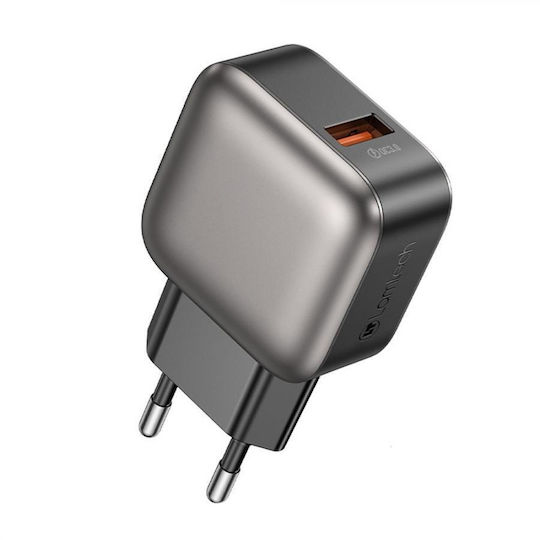 Lamtech Φορτιστής Χωρίς Καλώδιο με Θύρα USB-A 18W Quick Charge 3.0 Γκρι (LAM980473)