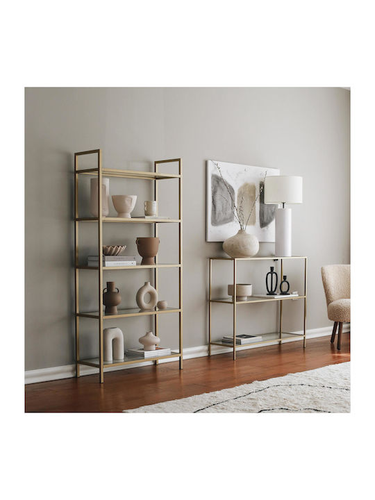 Bibliothek Gold 80x30x165cm