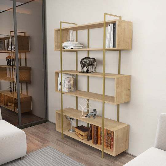 Библиотека Bruti Oak-златиста 120x29.6x180см