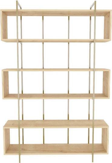 Библиотека Bruti Oak-златиста 120x29.6x180см