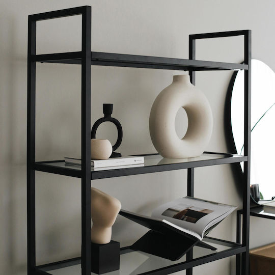 Bibliotecă Neagră 80x30x165 cm