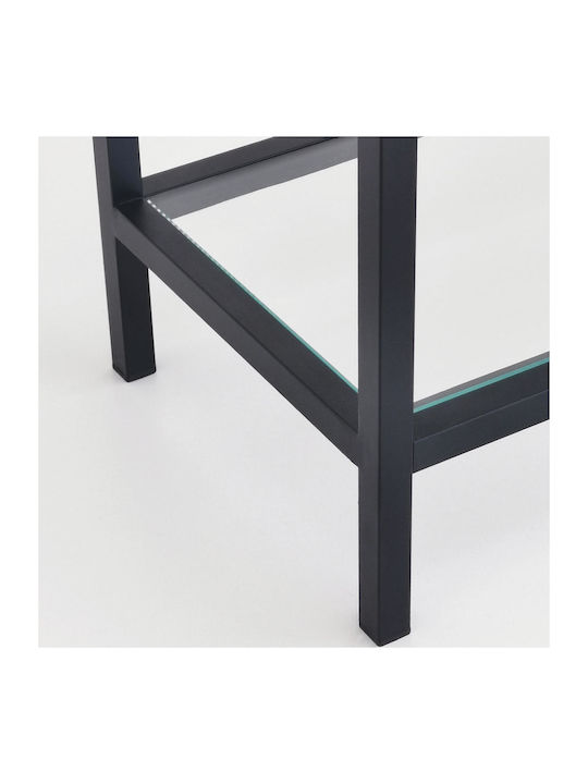 Bücherregal Schwarz 80x30x165cm