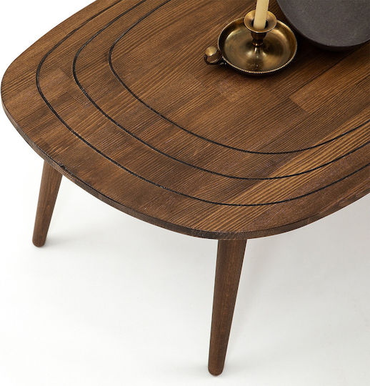 Oval Zentral Kaffeetisch Sweet Holz Walnut M115xB50xH38cm