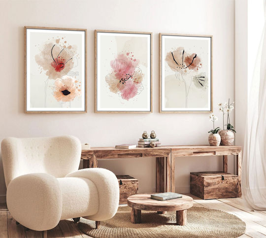 Threefold Painting 120x40 A-g 693bse1499 120x40 Wooden