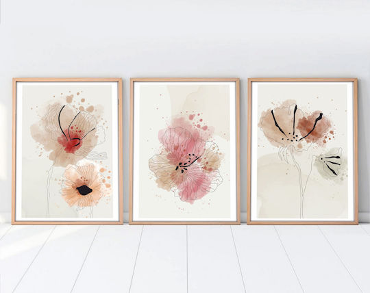 Threefold Painting 120x40 A-g 693bse1499 120x40 Wooden
