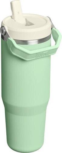 Stanley IceFlow Flip Straw 2.0 Ποτήρι Θερμός 890ml Πράσινο με Καλαμάκι