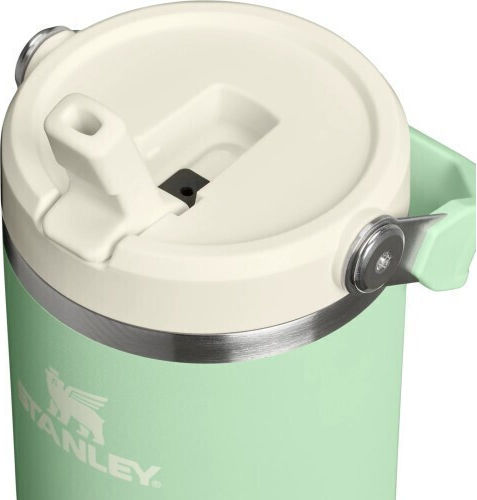 Stanley IceFlow Flip Straw 2.0 Ποτήρι Θερμός 890ml Πράσινο με Καλαμάκι