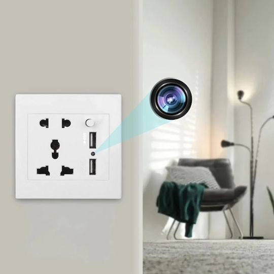 Cameră Ascunsă WiFi Plug de alimentare cu Slot pentru Card de Memorie