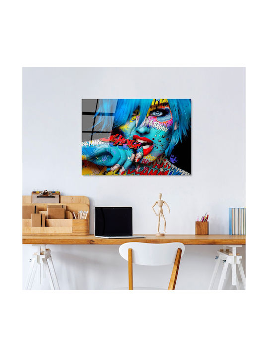 Πίνακας Γυάλινος 123bzm2205 100x70cm Multi Wallity Οριζόντιοι Γυαλί