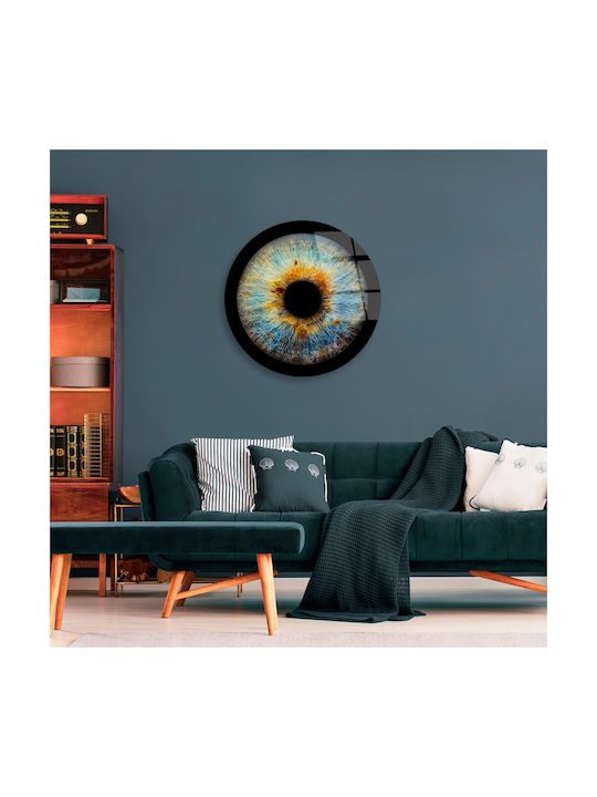 Πίνακας Γυάλινος 123bzm2634 Φ60cm Multi Wallity Στρόγγυλοι Γυαλί